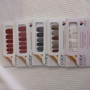 5 Packages Color Street Nail Strips